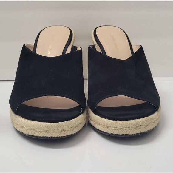 Stuart Weitzman Black Suede Wedges - Picture 8 of 10